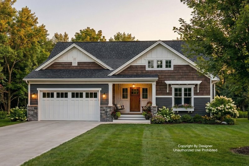 House Plan Design - Exterior - Front Elevation 2 for Bungalow House Plan #51-1393 - 3 bed, 2.5 bath