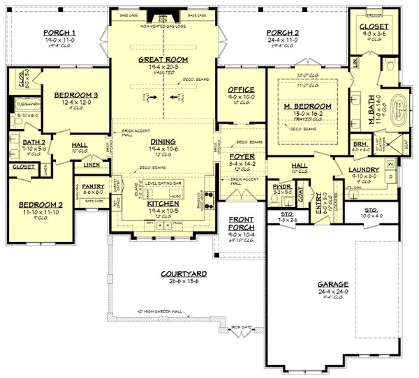 Home Plan - Cottage Floor Plan - Main Floor Plan #430-263