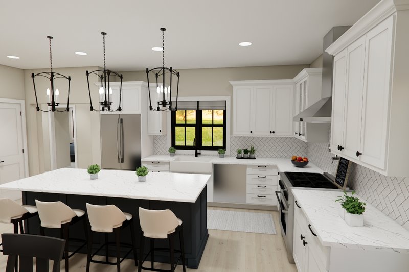 House Blueprint - Interior - Kitchen for Craftsman House Plan #51-1388 - 3 bed, 2.5 bath