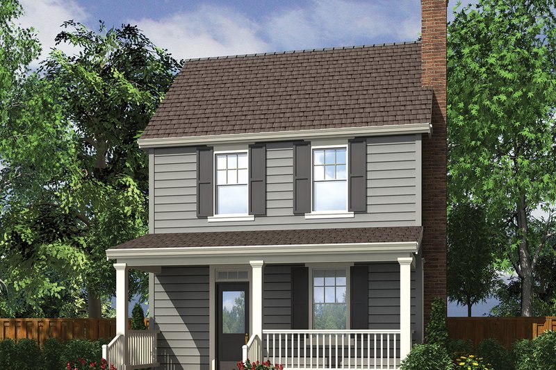 Home Plan - Farmhouse Exterior - Front Elevation Plan #48-977