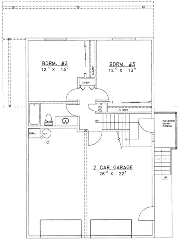 Modern Floor Plan - Lower Floor Plan #117-469