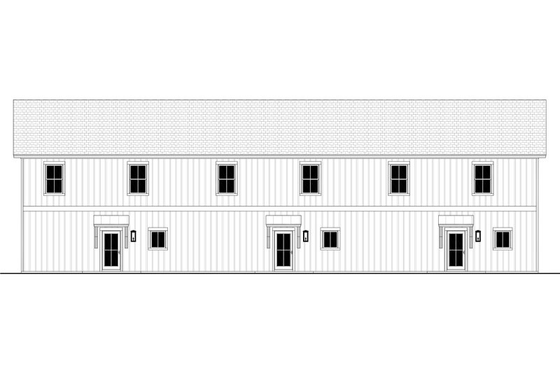Architectural House Design - Exterior - Rear Elevation for Farmhouse House Plan #430-373 - 9 bed, 6 bath