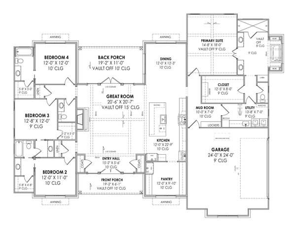 Home Plan - Country Floor Plan - Main Floor Plan #1096-65
