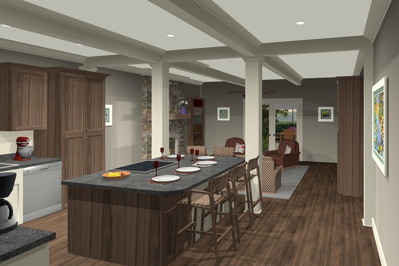 House Plan Design - Interior - Kitchen for Craftsman House Plan #56-705 - 3 bed, 2 bath