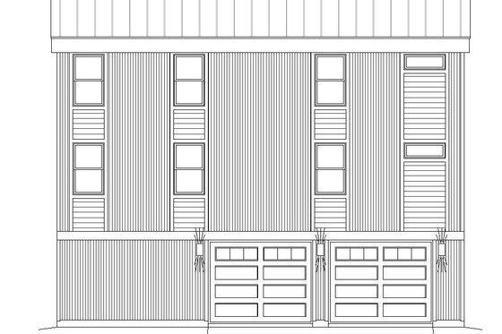 Exterior - Rear Elevation for Contemporary House Plan #932-256 - 2 bed, 2.5 bath