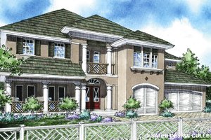Classical Exterior - Front Elevation Plan #930-288