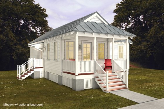 Exterior - Other Elevation for Cottage House Plan #514-6 - 1 bed, 1 bath