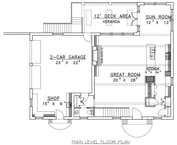 House Plan Design - Floor Plan - Main Floor Plan #117-570