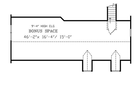 Floor Plan - Upper Floor for Farmhouse House Plan #456-6 - 3 bed, 2 bath
