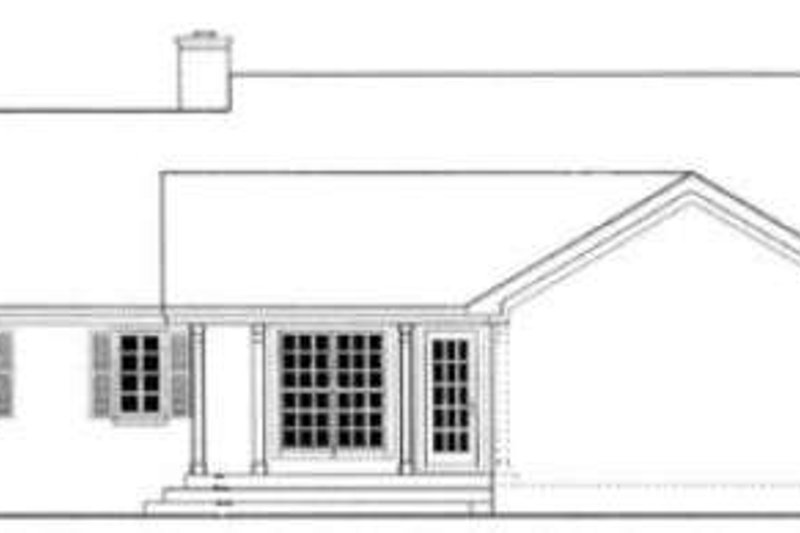 Home Plan - Exterior - Rear Elevation for Country House Plan #406-230 - 3 bed, 2 bath