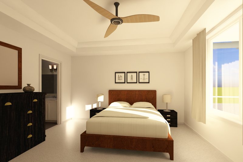 House Blueprint - Interior - Master Bedroom for Traditional House Plan #126-237 - 2 bed, 2 bath