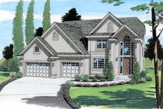 Exterior - Front Elevation for Traditional House Plan #312-392 - 4 bed, 2.5 bath