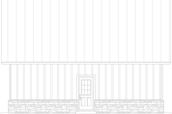 Exterior - Rear Elevation for Country House Plan #932-1090, 0 bath