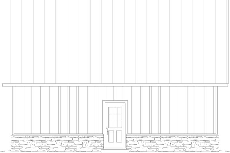 House Design - Exterior - Rear Elevation for Country House Plan #932-1090, 0 bath