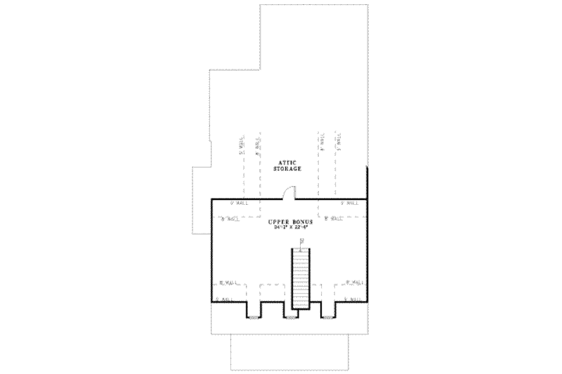 Home Plan - Floor Plan - Upper Floor for Southern House Plan #17-2109 - 3 bed, 2 bath