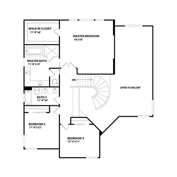 Craftsman Floor Plan - Upper Floor Plan #515-30