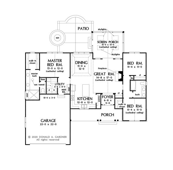 Craftsman Floor Plan - Main Floor Plan #929-1127