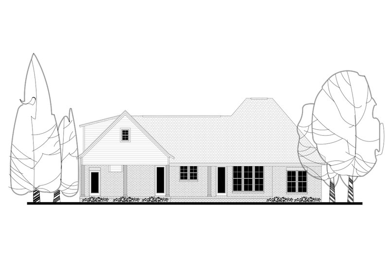 Home Plan - Exterior - Rear Elevation for European House Plan #430-144 - 3 bed, 2 bath