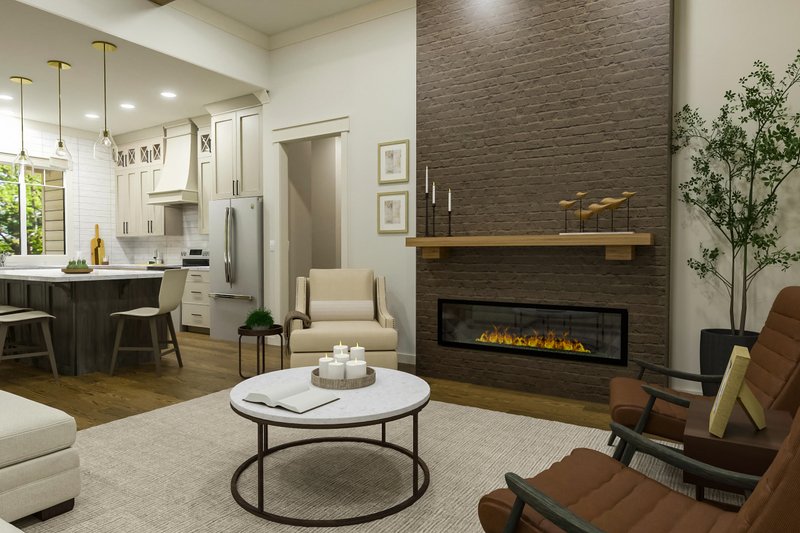 Dream House Plan - Interior - Family Room for Craftsman House Plan #406-9673 - 3 bed, 2.5 bath