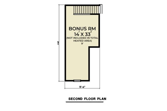 Floor Plan - Upper Floor for Farmhouse House Plan #1070-165 - 3 bed, 2 bath