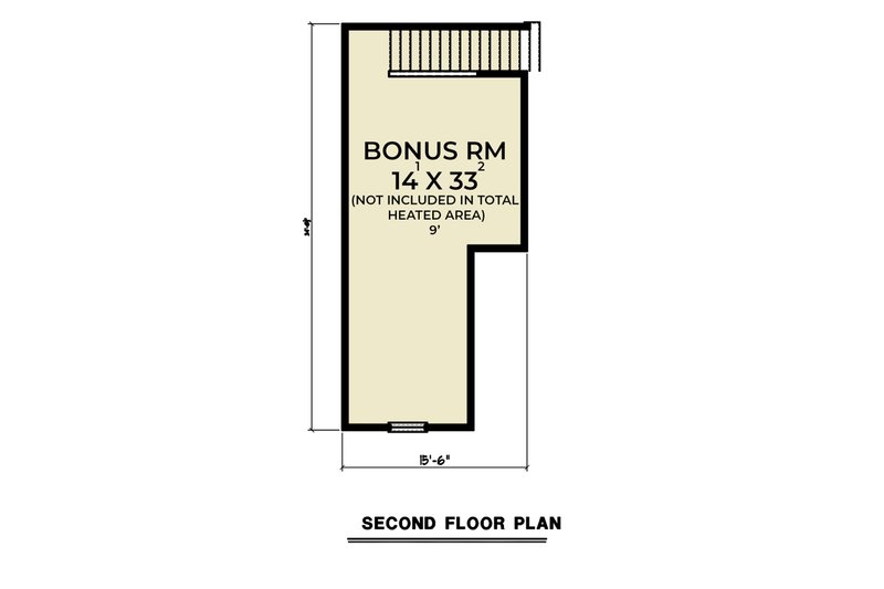 Architectural House Design - Floor Plan - Upper Floor for Farmhouse House Plan #1070-165 - 3 bed, 2 bath