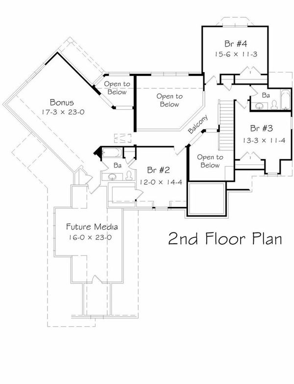 Floor Plan - Upper Floor Plan #329-377