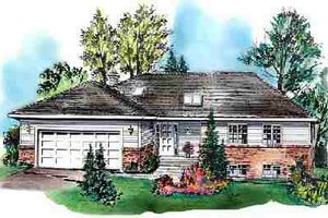 Ranch Exterior - Front Elevation Plan #18-9210