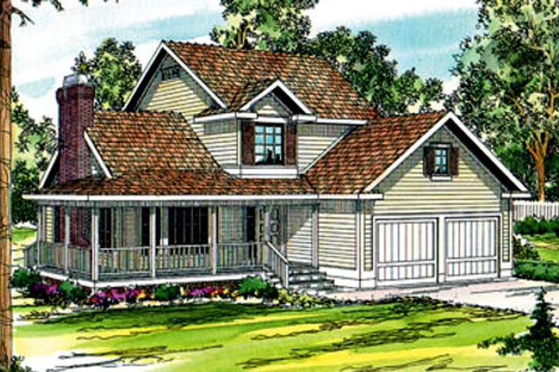 Dream House Plan - Farmhouse Exterior - Front Elevation Plan #124-171