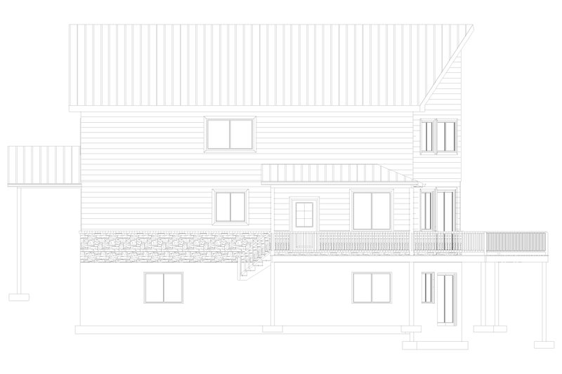 House Design - Exterior - Front Elevation 5 for Cabin House Plan #1060-451 - 4 bed, 3 bath