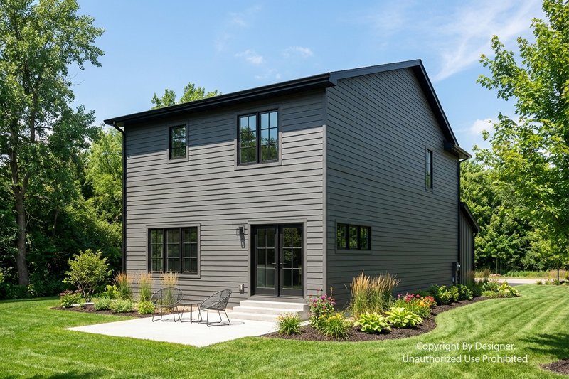 Architectural House Design - Exterior - Rear Elevation 2 for Modern House Plan #51-1516 - 3 bed, 2.5 bath