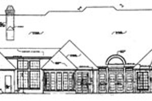 Exterior - Rear Elevation for European House Plan #310-635 - 4 bed, 4.5 bath