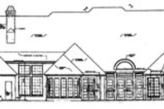 Exterior - Rear Elevation for European House Plan #310-635 - 4 bed, 4.5 bath