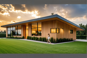 Exterior - Front Elevation 3 for Modern House Plan #498-5 - 2 bed, 2 bath