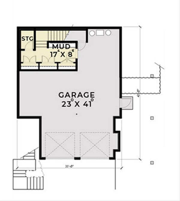 House Plan Design - Contemporary Floor Plan - Lower Floor Plan #1070-7