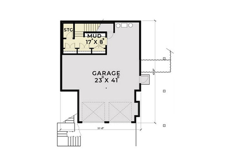 Architectural House Design - Floor Plan - Lower Floor for Contemporary House Plan #1070-7 - 3 bed, 3 bath