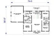 Farmhouse Style House Plan - 3 Beds 2 Baths 2000 Sq/Ft Plan #44-286 