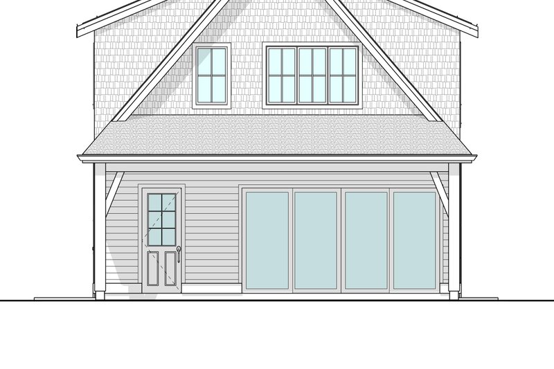 Home Plan - Exterior - Rear Elevation 1 for Farmhouse House Plan #1114-26 - 5 bed, 3.5 bath