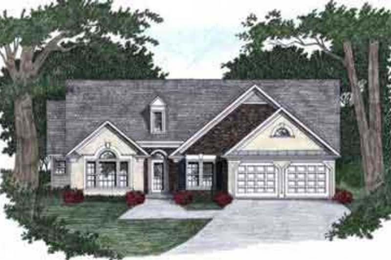 House Blueprint - Traditional Exterior - Front Elevation Plan #129-130