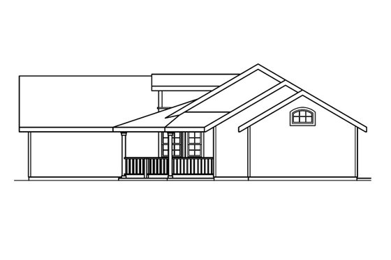 Exterior - Other Elevation 1 for Traditional House Plan #124-495 - 3 bed, 2 bath