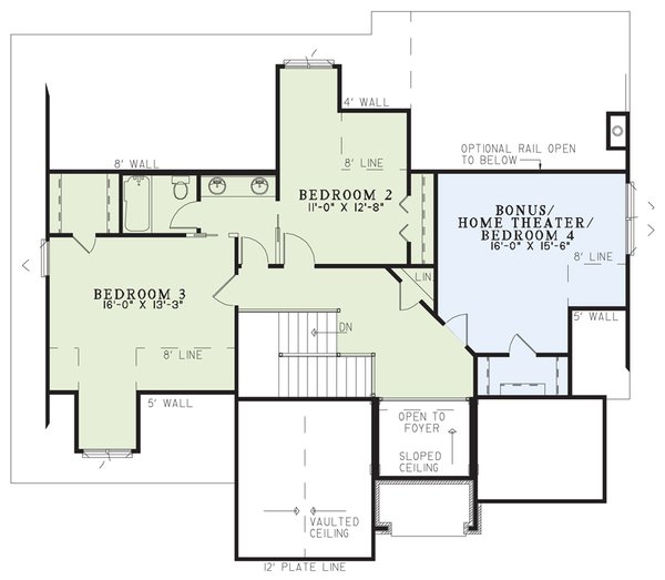 Dream House Plan - Mediterranean Floor Plan - Upper Floor Plan #17-2929