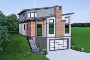 Contemporary Exterior - Front Elevation Plan #1070-45