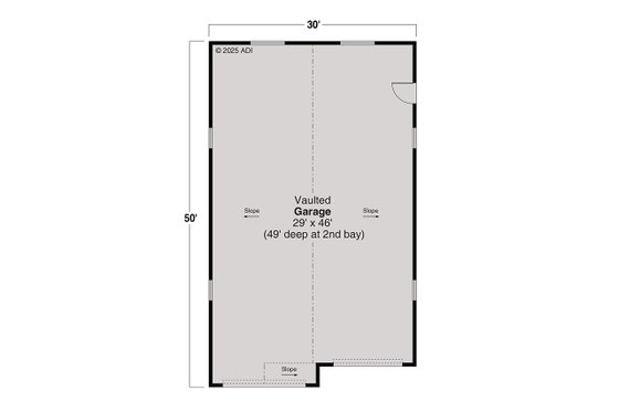 Floor Plan - Main Floor for Farmhouse House Plan #124-1448, 0 bath