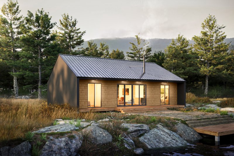 Architectural House Design - Exterior - Rear Elevation for Cottage House Plan #1114-39 - 3 bed, 2 bath