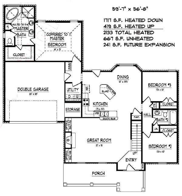 Country Floor Plan - Main Floor Plan #424-180