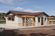 Adobe / Southwestern Style House Plan - 2 Beds 1 Baths 757 Sq/Ft Plan #1106-192 Exterior 