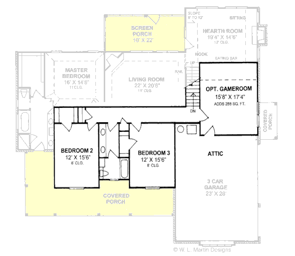 Architectural House Design - Farmhouse Floor Plan - Upper Floor Plan #20-1364
