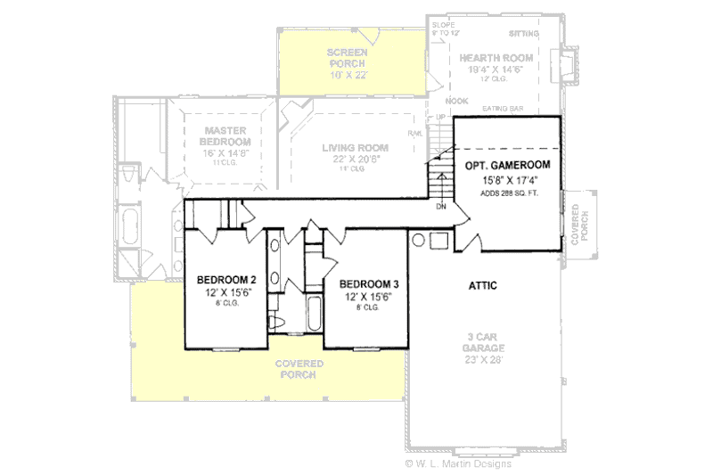 Dream House Plan - Floor Plan - Upper Floor for Farmhouse House Plan #20-1364 - 4 bed, 3 bath