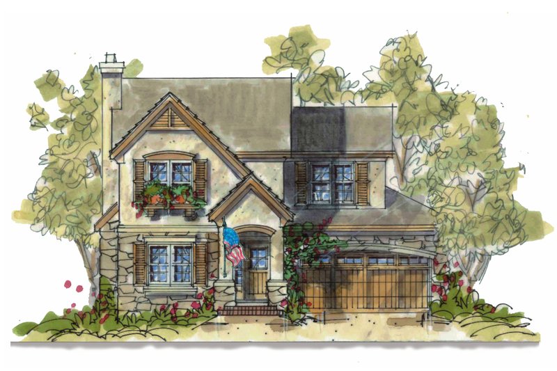 Home Plan - Colonial Exterior - Front Elevation Plan #20-1226