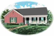 Traditional Style House Plan - 3 Beds 2 Baths 1289 Sq/Ft Plan #81-176 