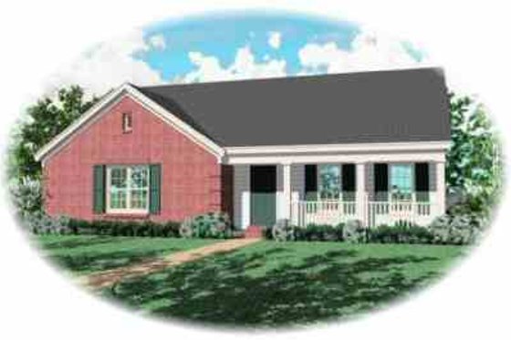 Exterior - Front Elevation for Traditional House Plan #81-176 - 3 bed, 2 bath